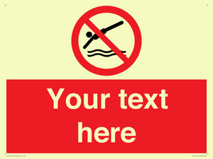 Custom prohibition no diving